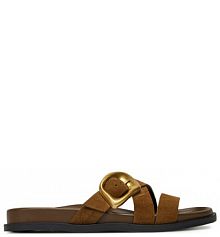 Klapki GINO ROSSI khaki damskie 