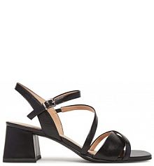 Sandały na słupku Caprice czarne 