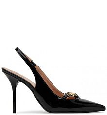 Sandały na szpilce LOVE MOSCHINO czarne 