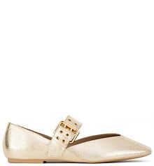 Baleriny DeeZee złote damskie 