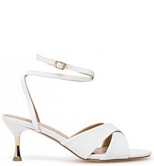 Sandały na szpilce Sergio Bardi białe 
