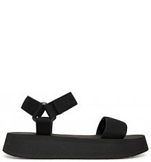 Sandały na koturnie Calvin Klein Jeans czarne 