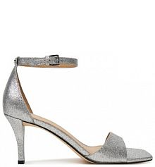 Sandały na szpilce MICHAEL Michael Kors srebrne 