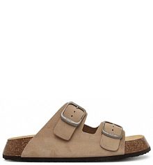 Klapki Scholl beżowe damskie 