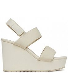 Sandały na koturnie Calvin Klein Jeans szare 