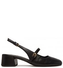 Sandały na słupku Furla czarne 