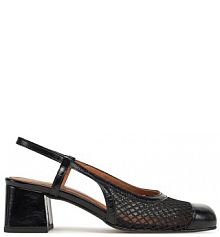 Sandały na słupku Fly London czarne 