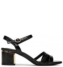 Sandały na słupku Lasocki czarne 