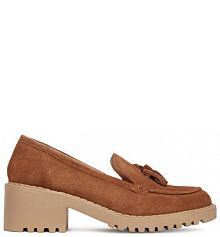 Półbuty na obcasie Lasocki brązowe damskie 