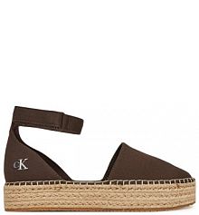 Espadryle Calvin Klein Jeans brązowe damskie 