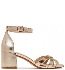 Sandały na słupku JENNY złote 