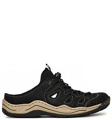 Klapki Rieker czarne damskie 