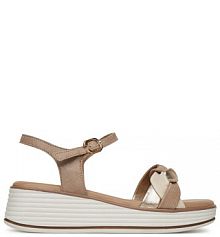 Sandały na koturnie Lasocki beżowe 