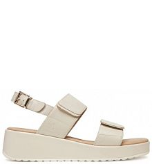 Sandały na koturnie Caprice beżowe 