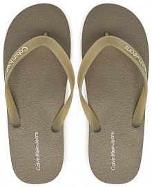 Japonki Calvin Klein Jeans brązowe męskie 