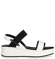 Sandały na koturnie Lasocki białe 