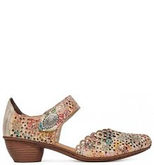 Półbuty na obcasie Rieker kolorowy damskie 