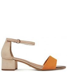 Sandały na słupku Tamaris pomarańczowe 