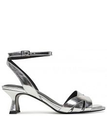 Sandały na słupku Tamaris srebrne 