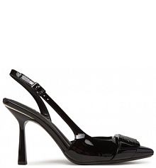 Sandały na szpilce DKNY czarne 