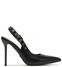 Sandały na szpilce DeeZee czarne 