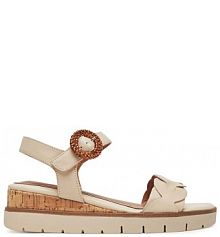 Sandały na koturnie Tamaris beżowe 