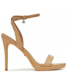 Sandały na szpilce DeeZee beżowe 