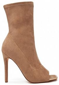 Botki na szpilce DeeZee brązowe 