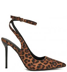 Sandały na szpilce DeeZee brązowe 