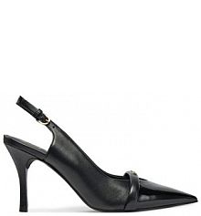 Sandały na szpilce Furla czarne 