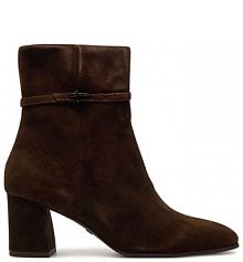 Botki na słupku Tamaris brązowe 