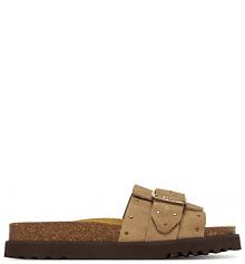 Klapki Scholl beżowe damskie 