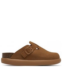 Klapki Scholl brązowe damskie 