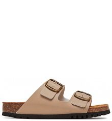 Klapki Scholl brązowe damskie 