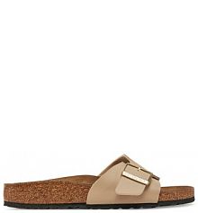 Klapki Birkenstock beżowe damskie 