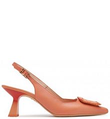 Sandały na szpilce Hispanitas koralowy 