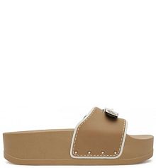 Klapki Scholl beżowe damskie 