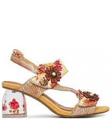 Sandały na słupku Laura Vita kolorowy