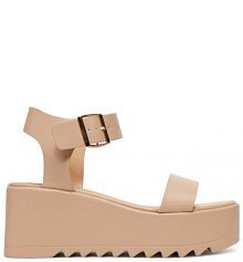 Sandały na koturnie JENNY beżowe 