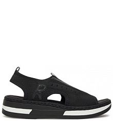 Sandały na koturnie Rieker czarne 