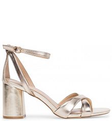 Sandały na słupku Sergio Bardi złote 