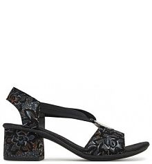 Sandały na słupku Rieker czarne 