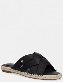 Klapki eleganckie Tommy Hilfiger  czarne damskie FW0FW08502