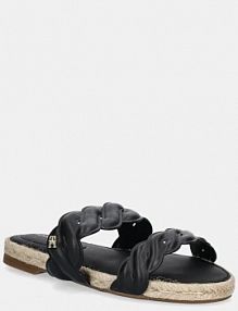 Klapki eleganckie Tommy Hilfiger  czarne damskie FW0FW08503