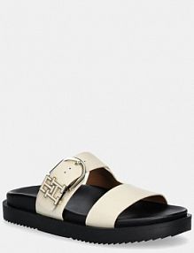 Klapki eleganckie Tommy Hilfiger  beżowe damskie FW0FW08512