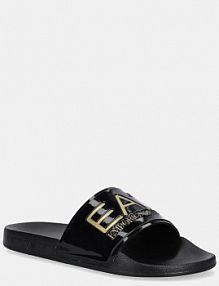 Klapki EA7 Emporio Armani  czarne damskie AF15118.7X000108