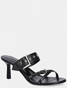 Klapki na szpilce HUGO  czarne 50542113.001