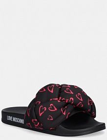 Klapki Love Moschino  czarne damskie JA28312G0MIW100C