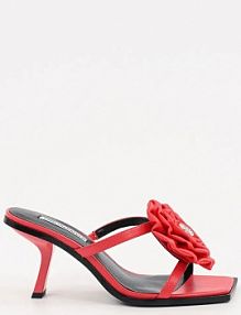 Klapki na szpilce Karl Lagerfeld  czerwone KL33624.0DD