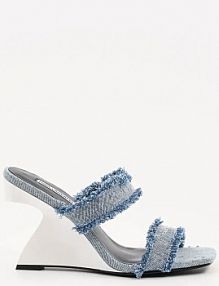 Klapki eleganckie Karl Lagerfeld  niebieskie damskie KL34611D.DLB